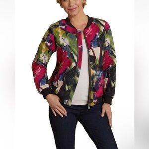 Soft Surroundings Womens Floribella Jacket Quilted Bomber Size S Multicolor